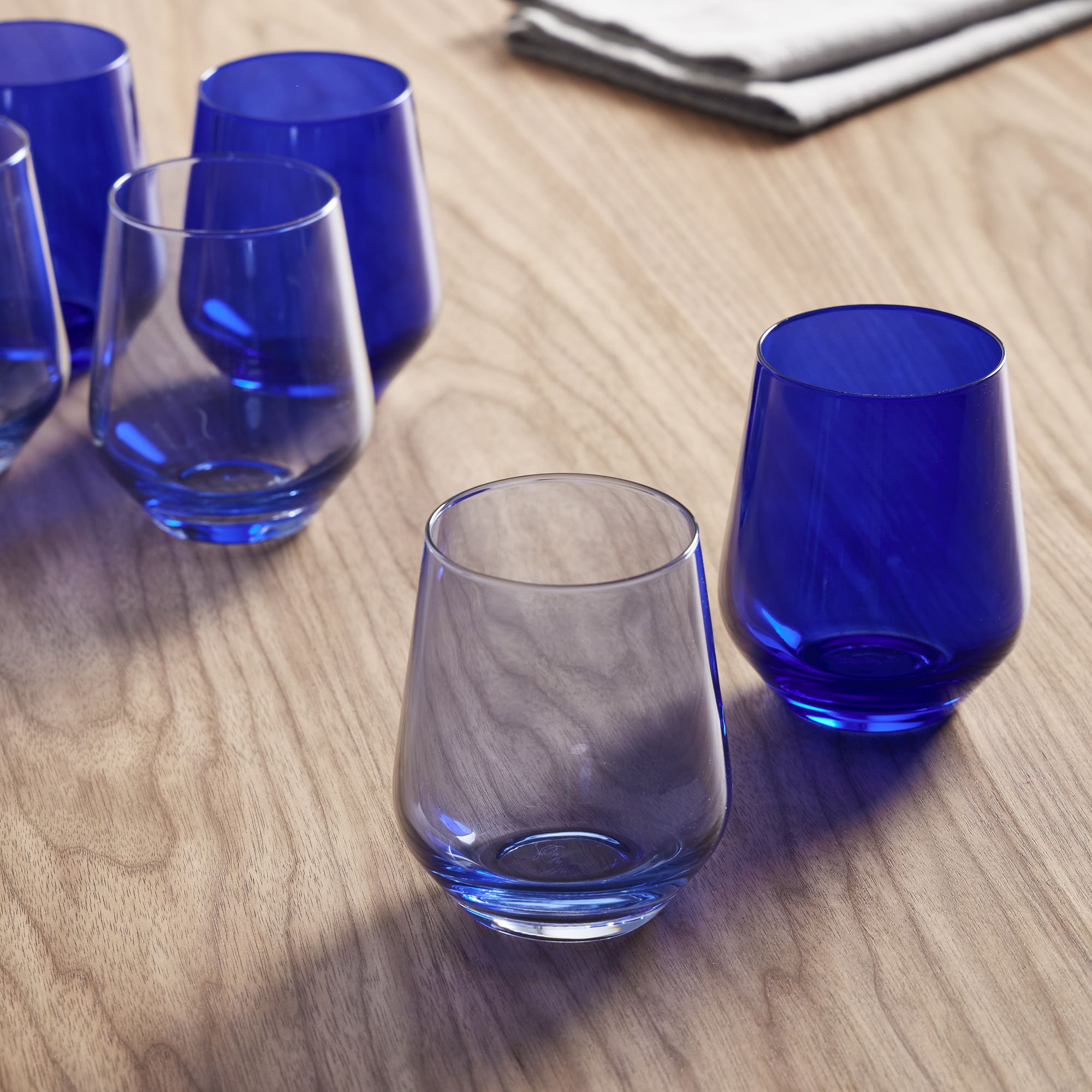 Estelle Colored Glass Stemless Wine (Set of 6) | West Elm