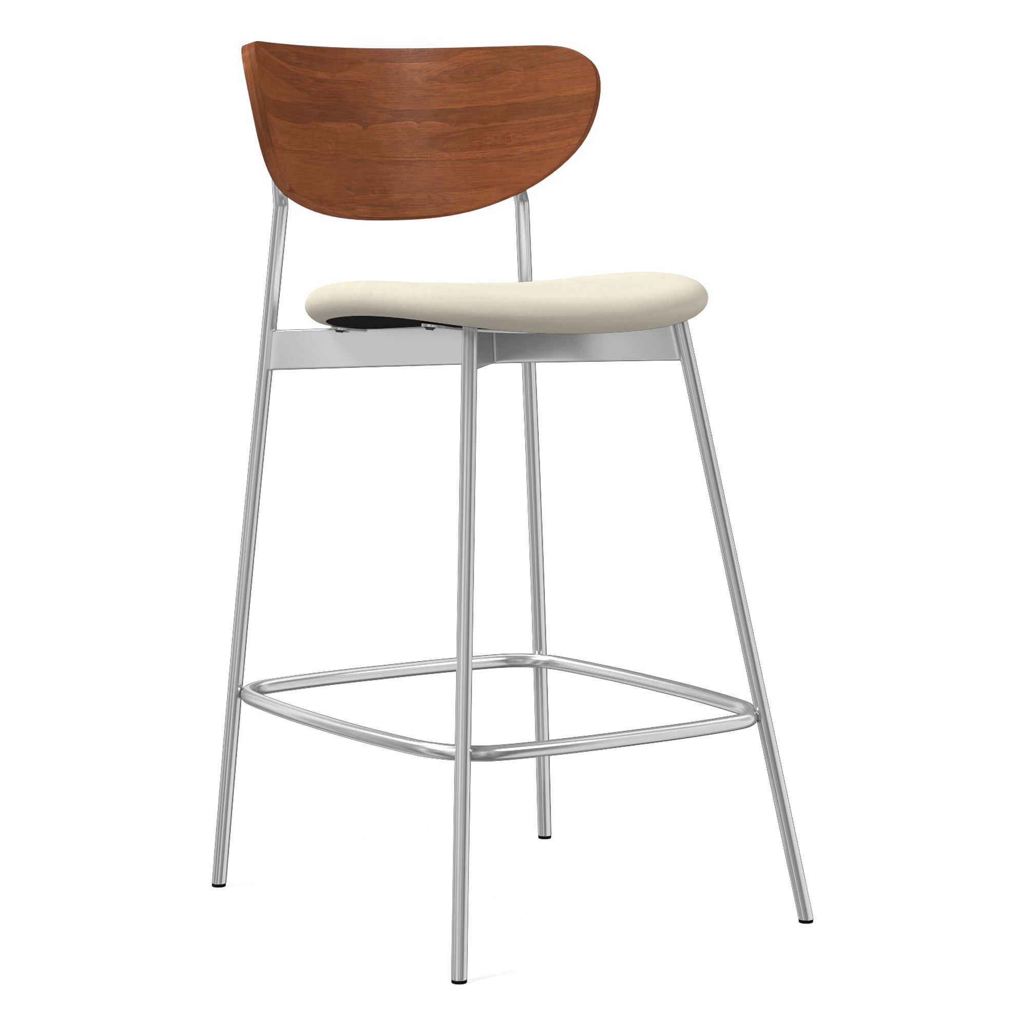 Modern Petal Counter Stool - Leather | West Elm