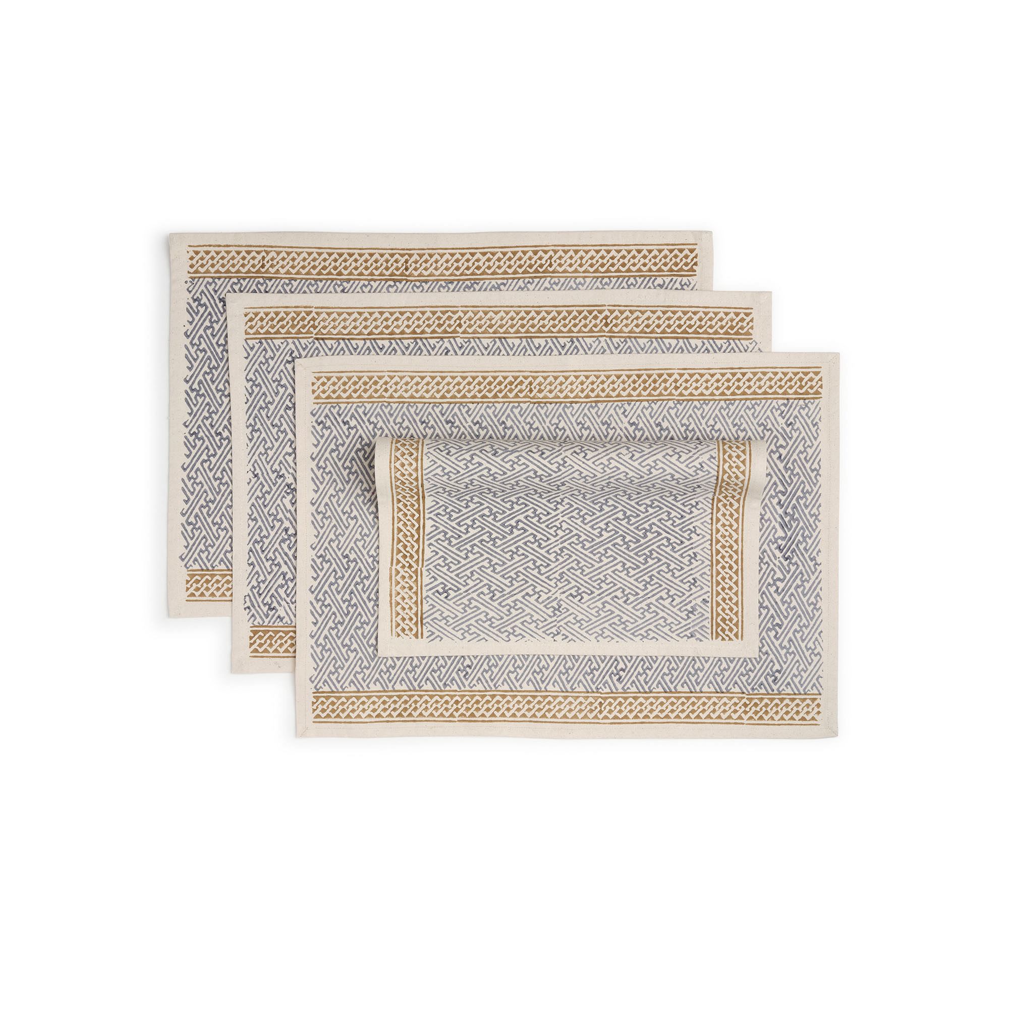 Artisan Block-Print Cotton Placemats (Set of 4) | West Elm