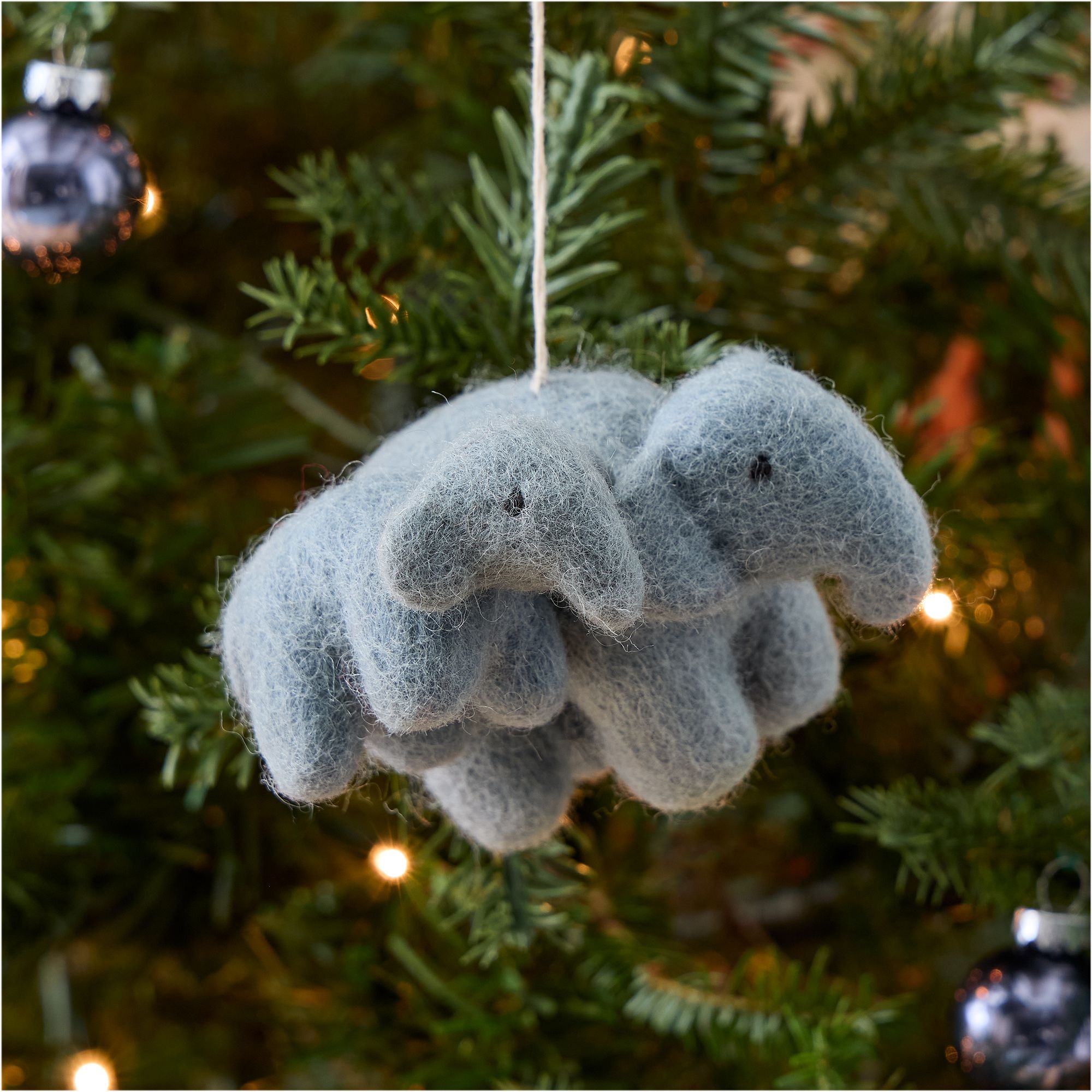 Baby's First Holiday Felt Elephant Ornament | West Elm