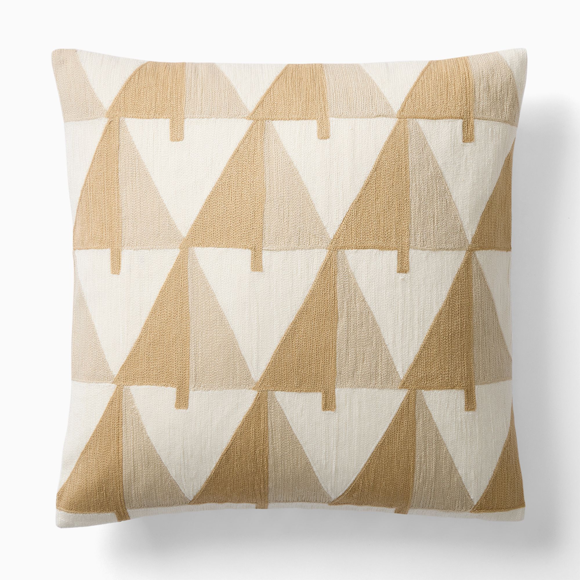 Crewel Colorblock Trees Pillow Cover | West Elm