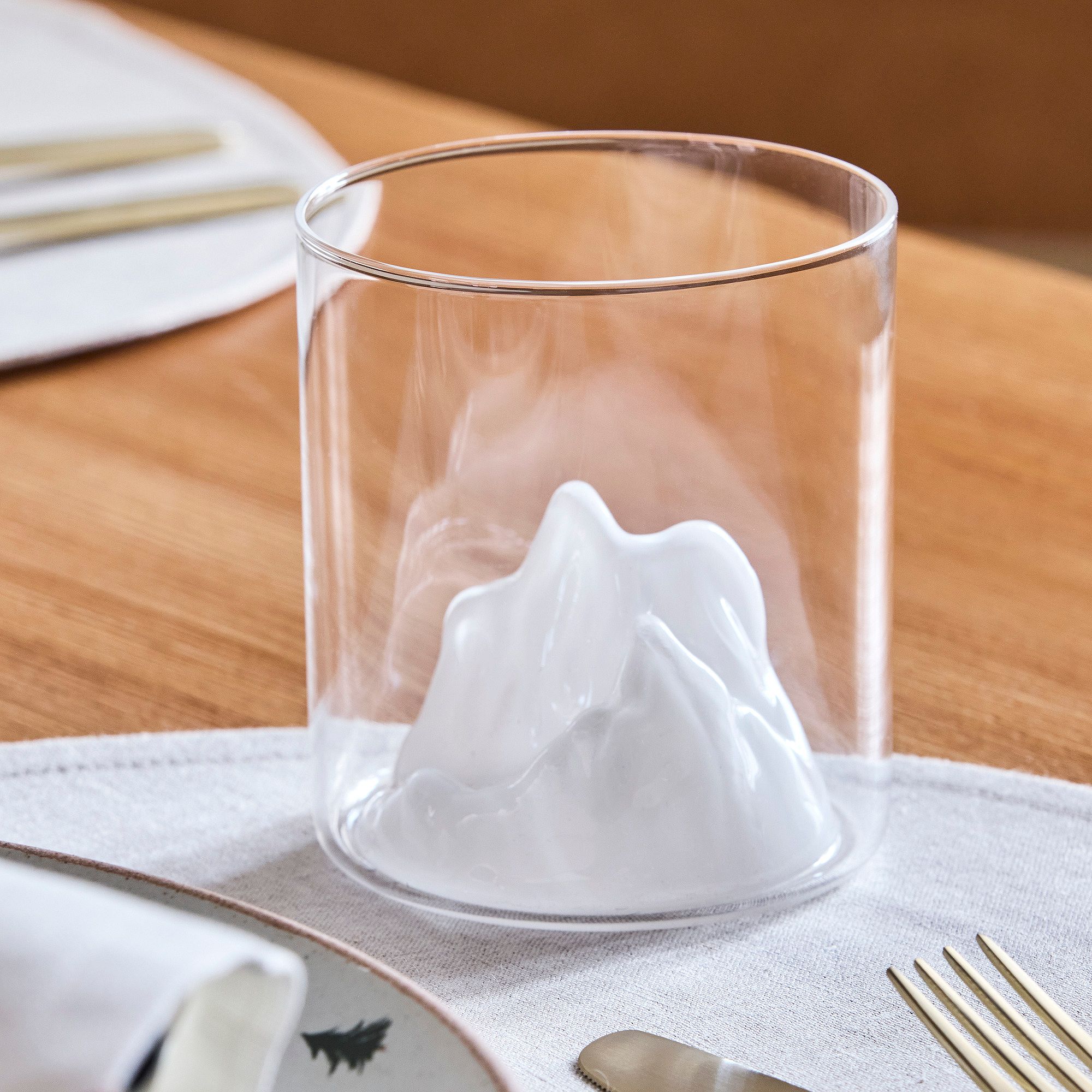 Skier Mountain Double Old Fashioned Glass Sets | West Elm