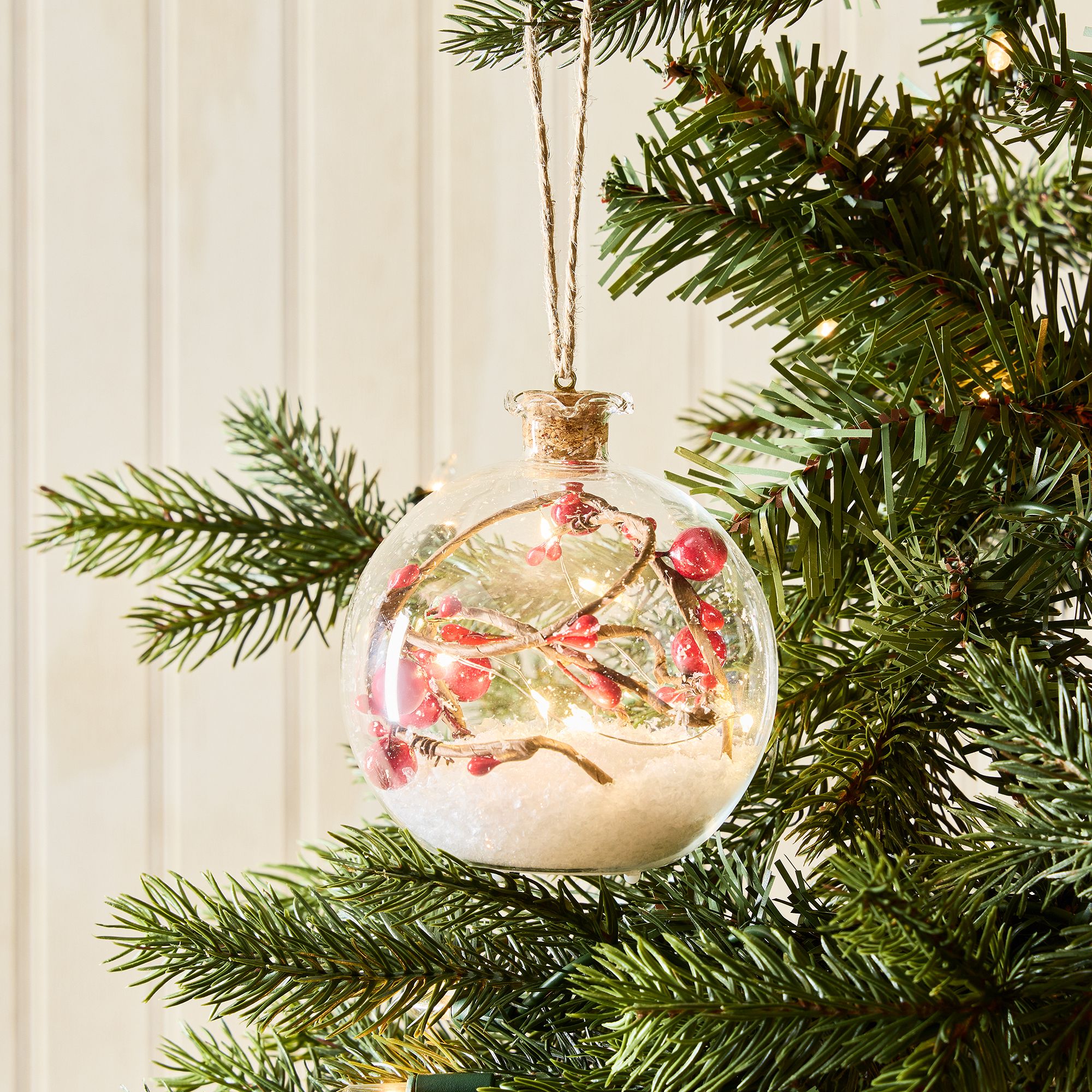 Light-Up Glass Orb Ornament | West Elm