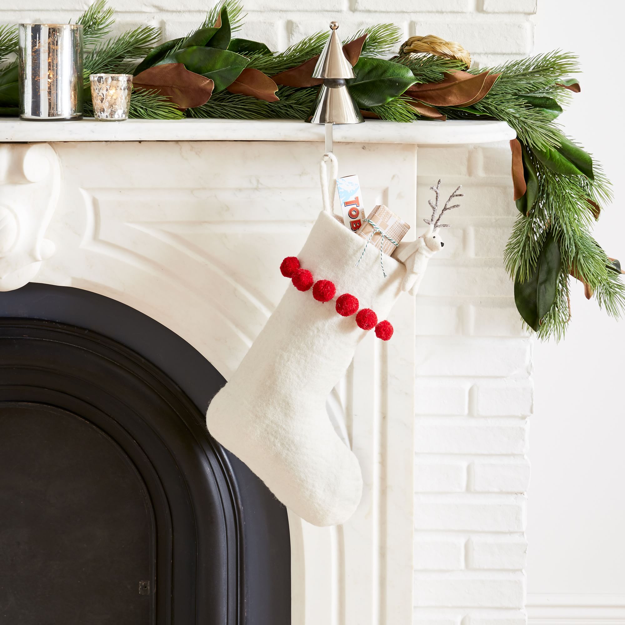 Pom Felt Stockings | West Elm