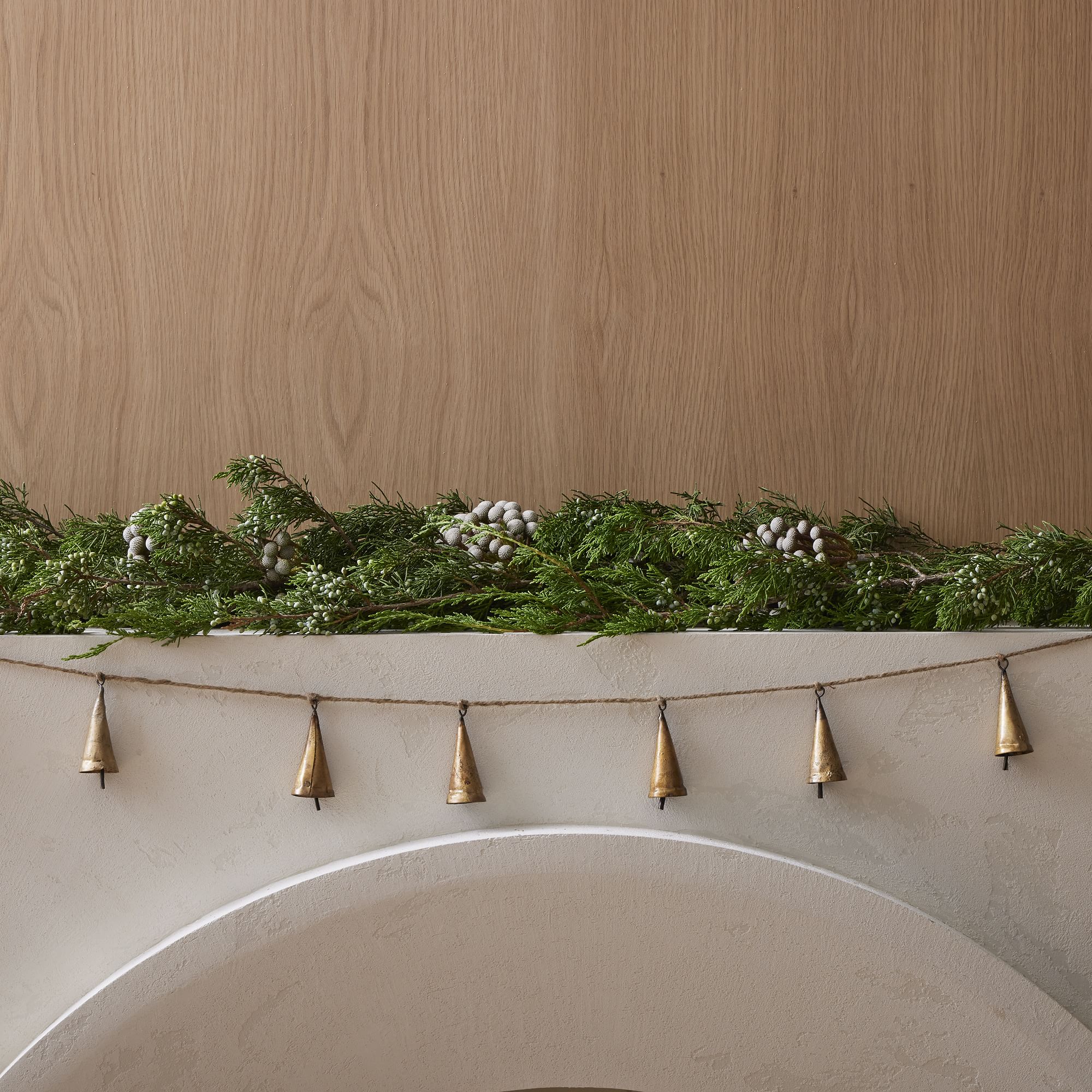 Tarnished Brass Bell Garland | West Elm