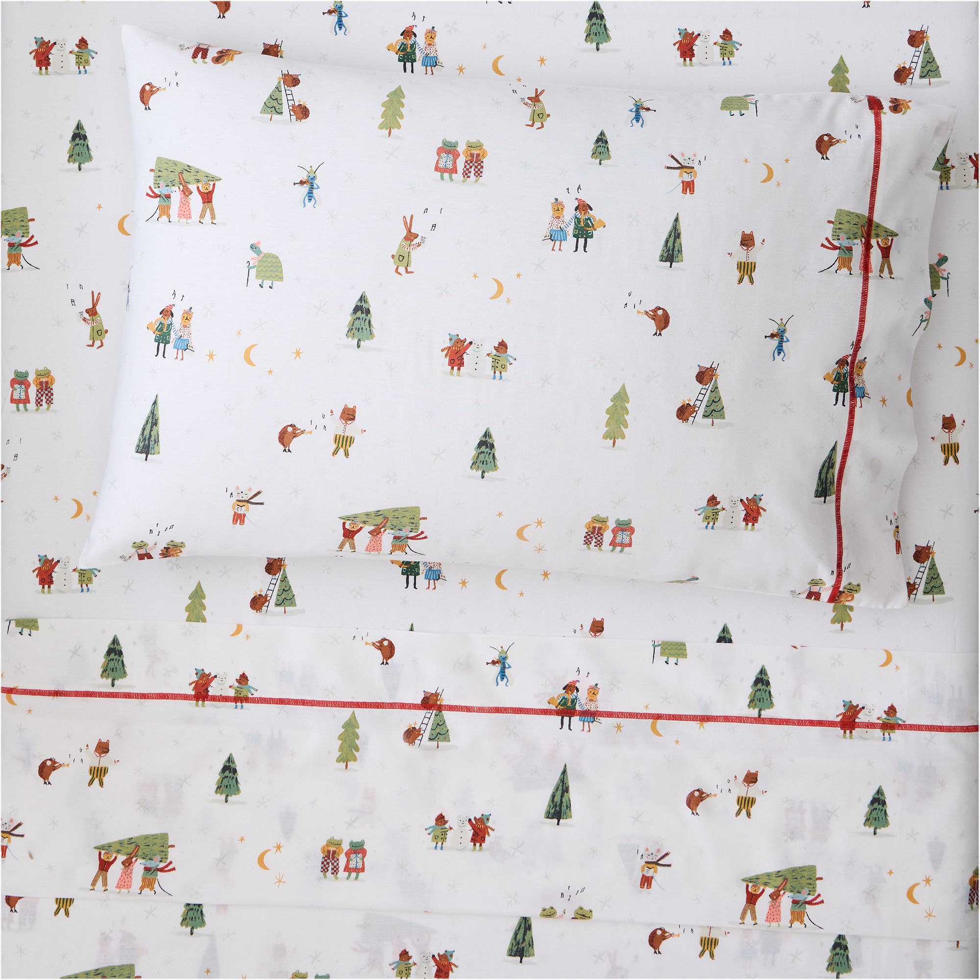 Festive Friends Pillowcase Set | West Elm