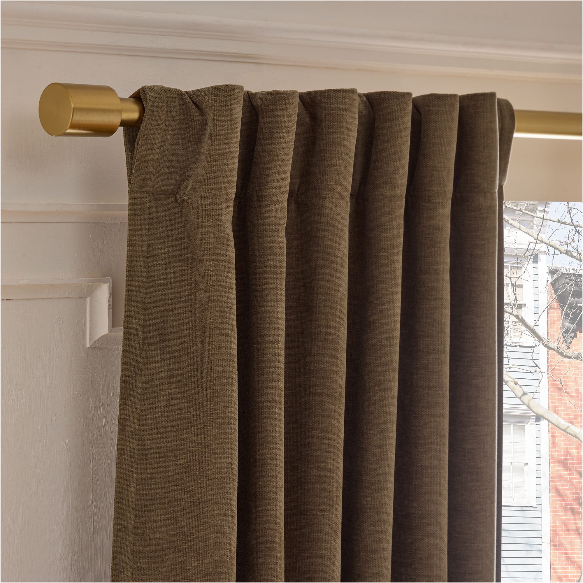 Worn Velvet Curtain | West Elm