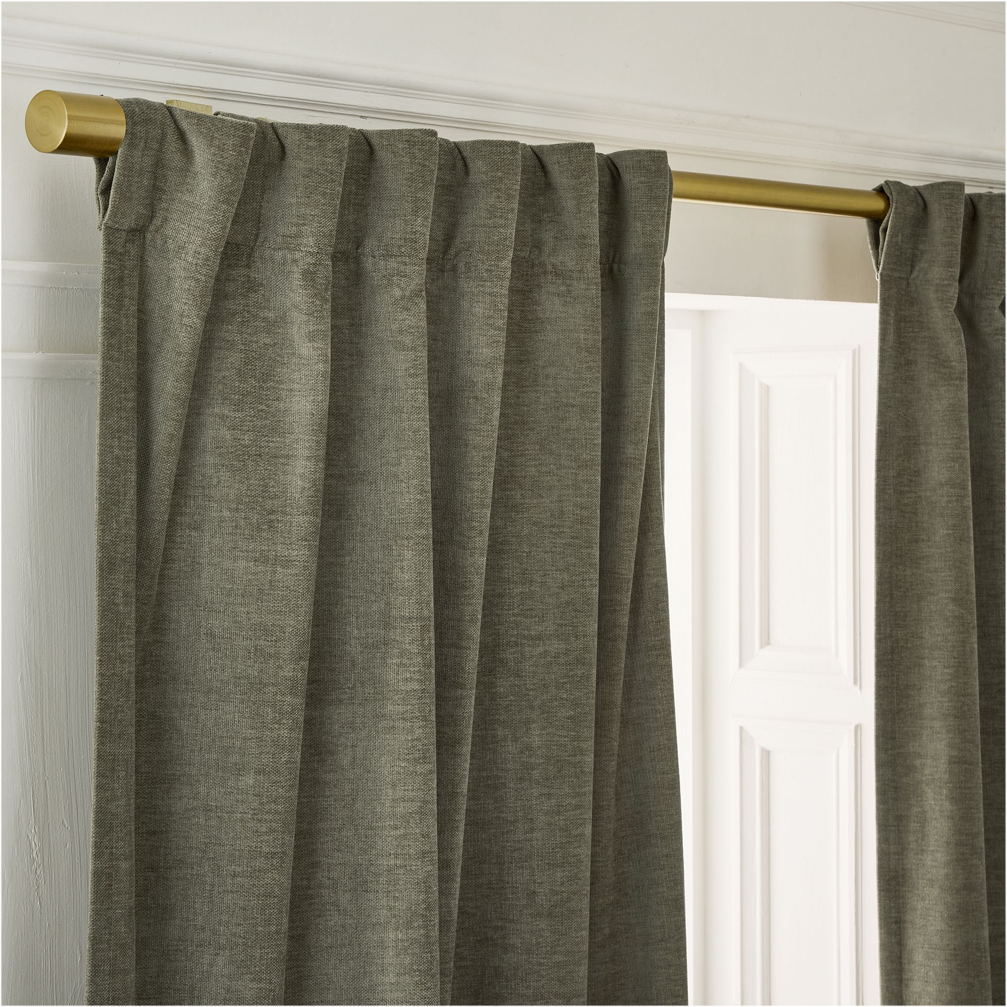 Worn Velvet Curtain | West Elm