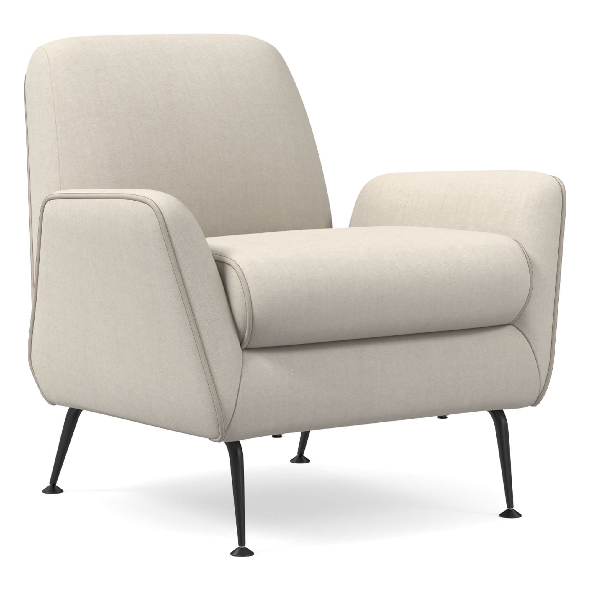 Kip Flare Arm Chair With Contrast Piping | West Elm