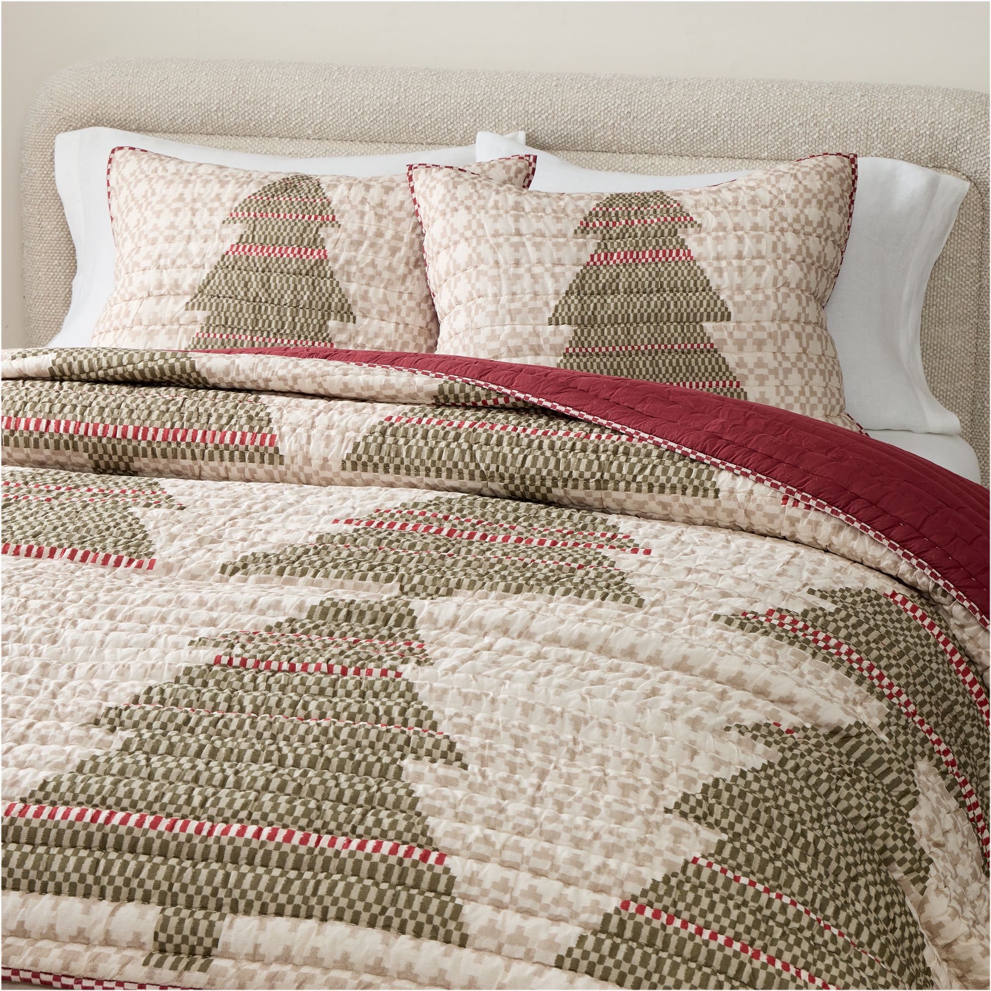 Fair Isle Tree Quilt & Shams | West Elm