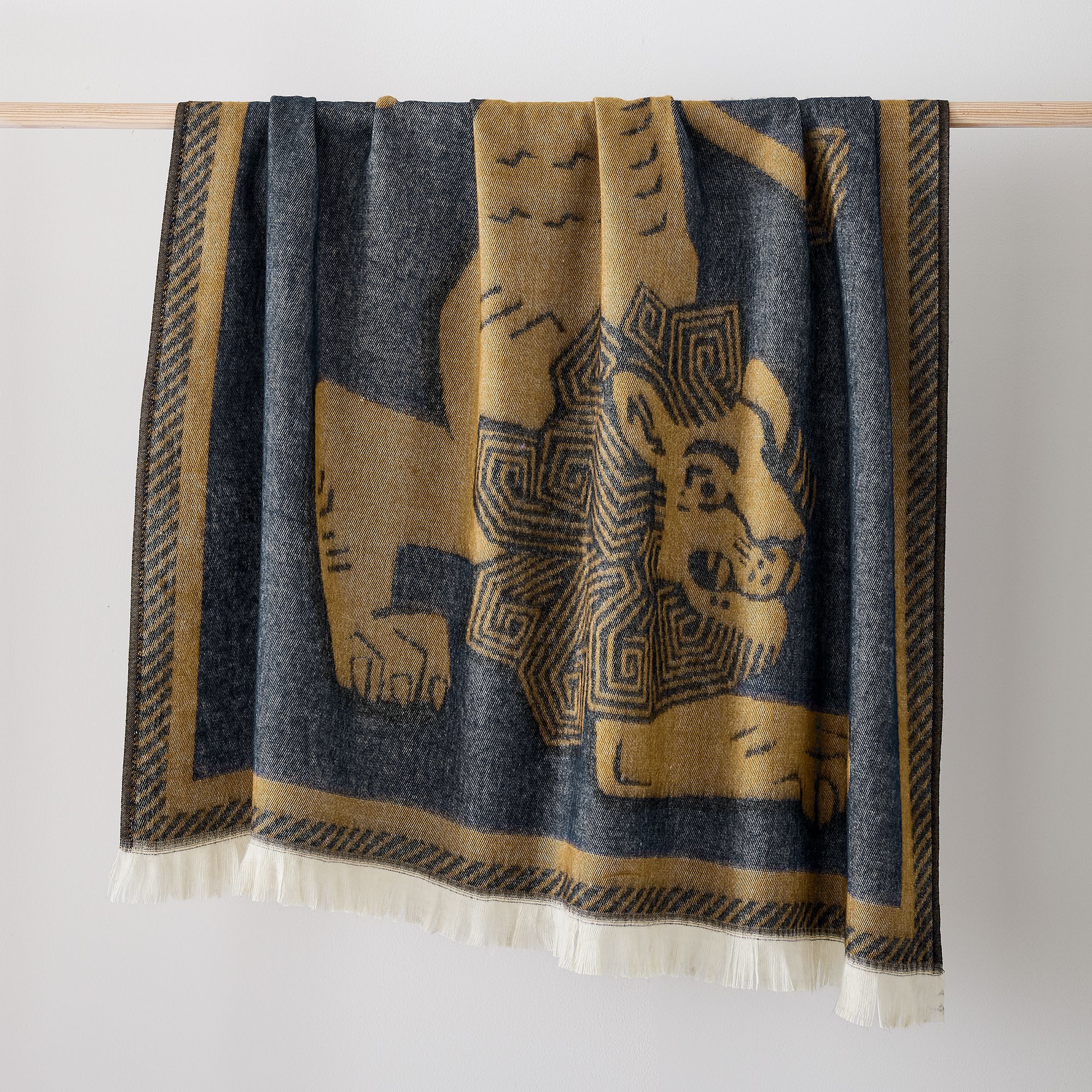 Brushed Woven Lion Throw | West Elm