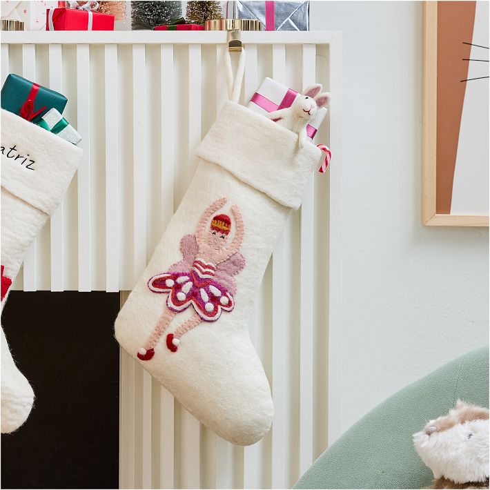 Felt Nutcracker Stocking - Sugar Plum Fairy