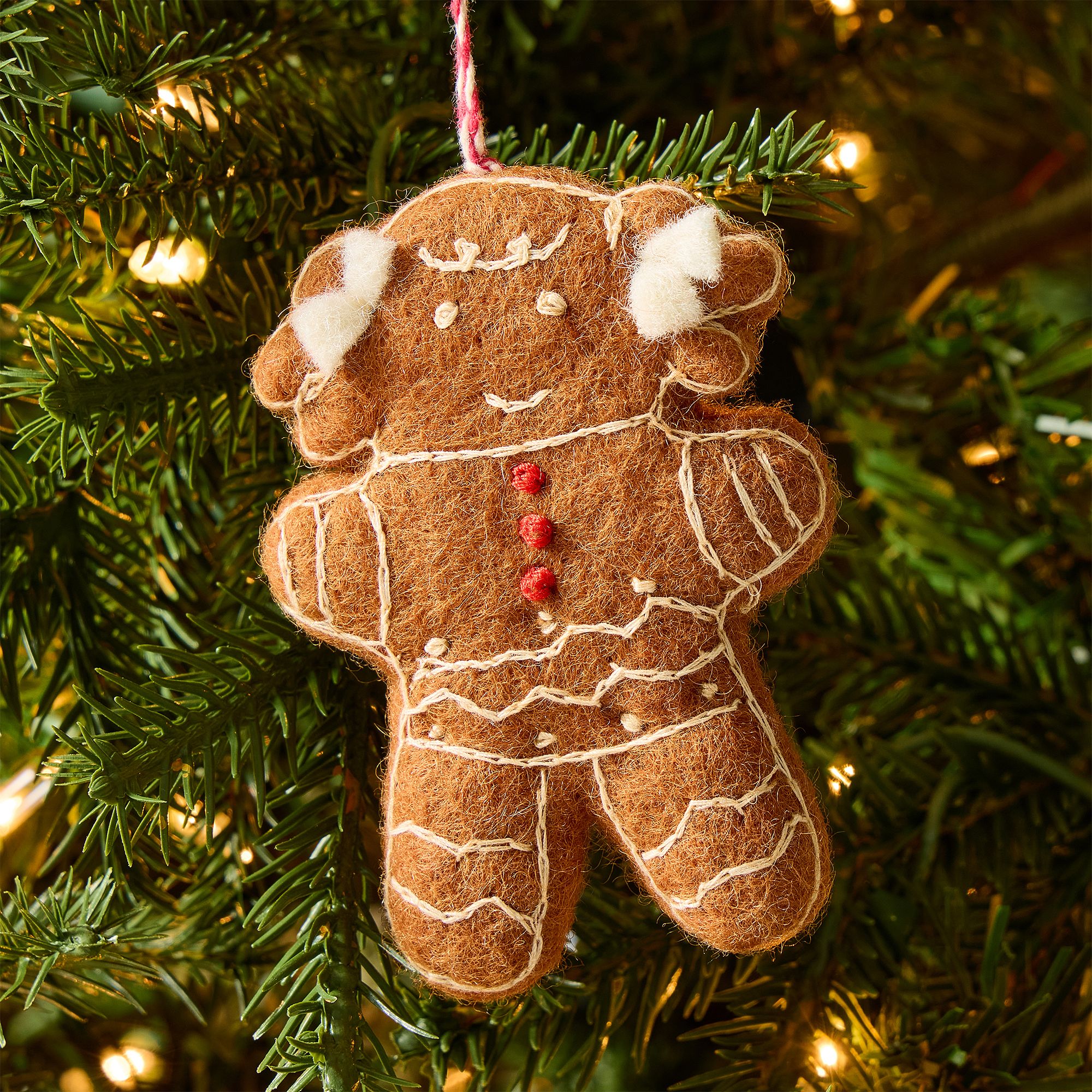 Felt Gingerbread People Ornaments | West Elm