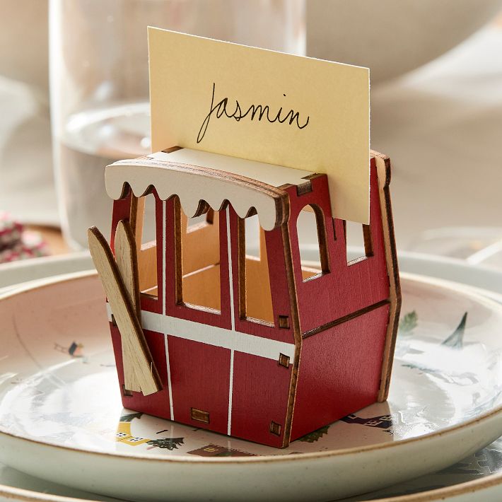 Wood Gondola Placecard Holder Sets