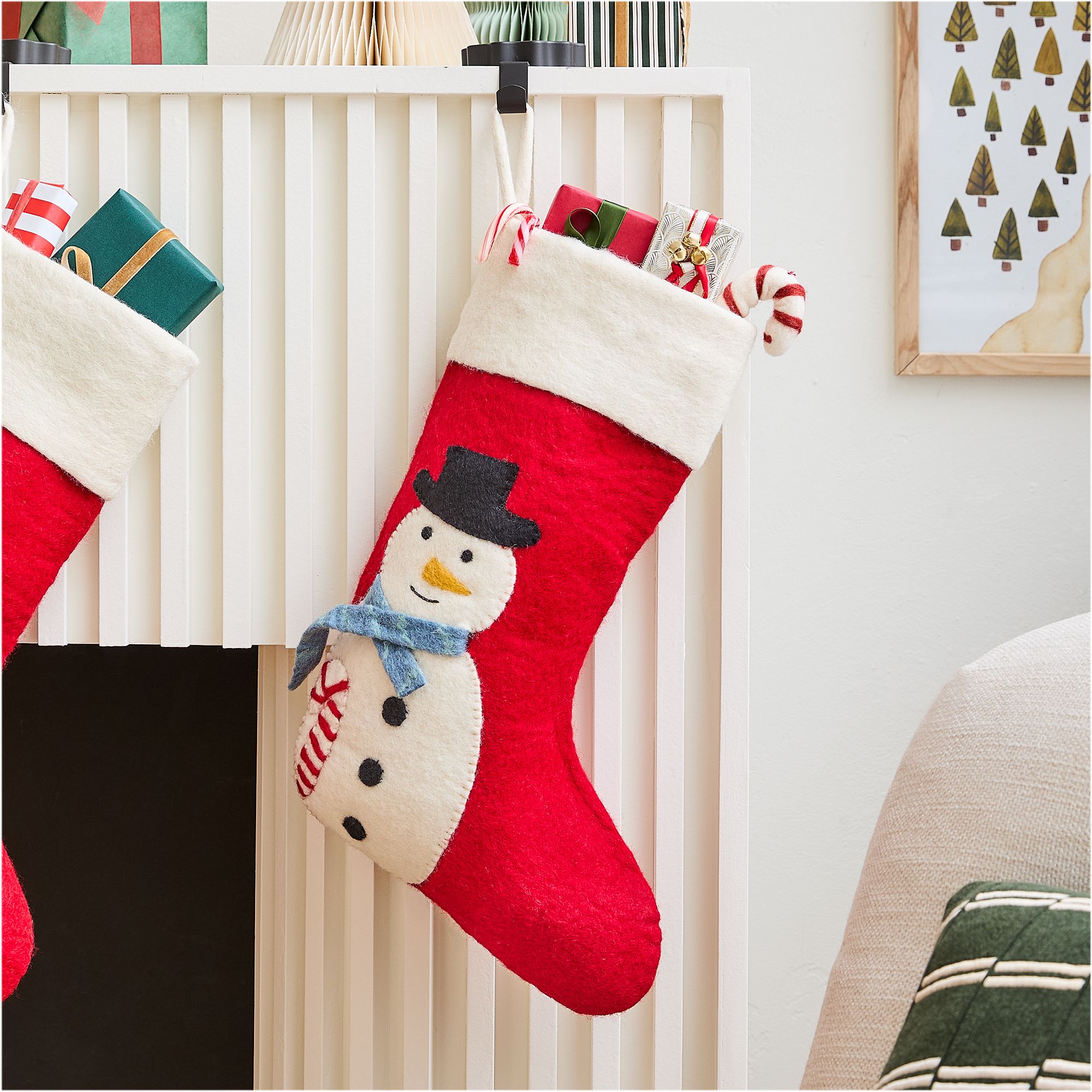 Felt Snowman Stocking | West Elm