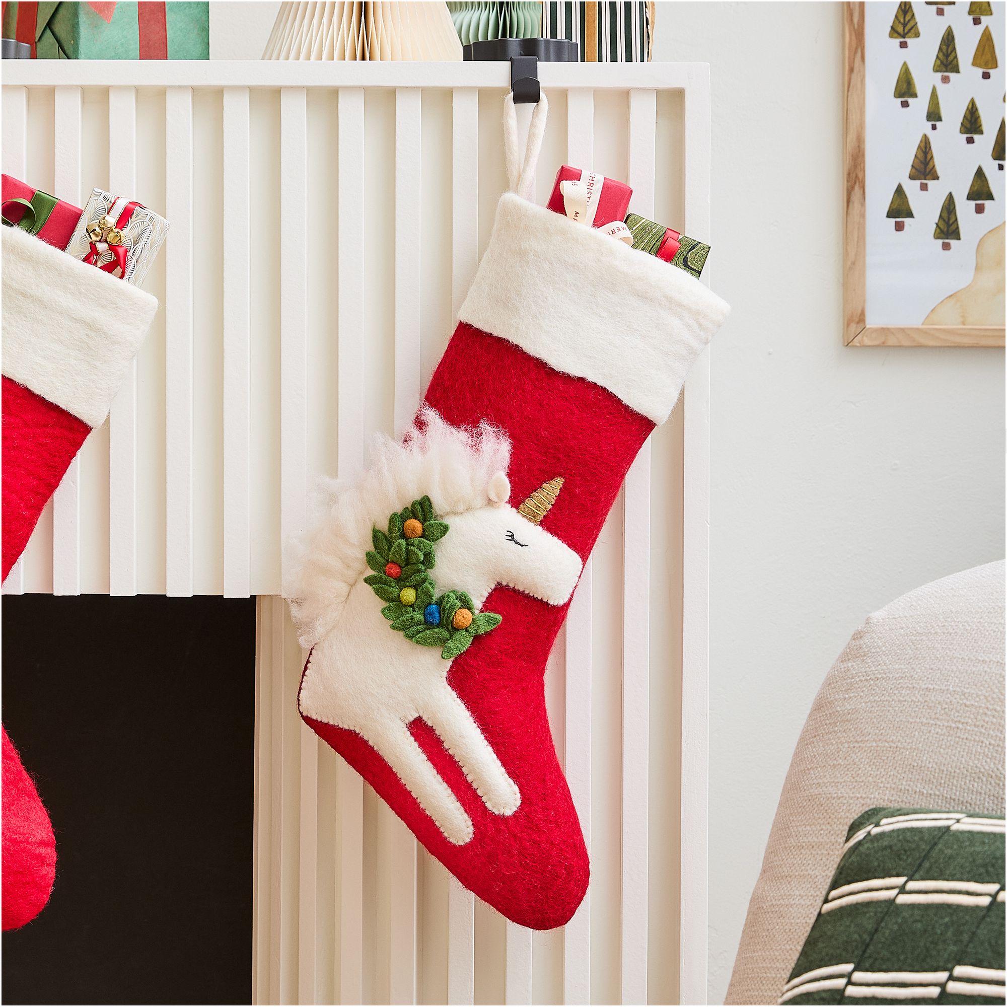 Felt Unicorn Stocking | West Elm