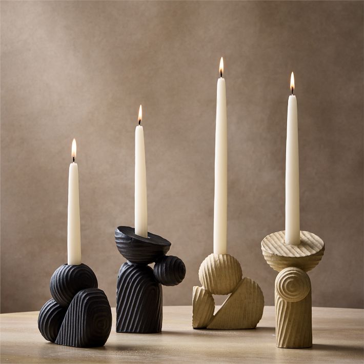 Asher Ceramic Taper Holders | West Elm