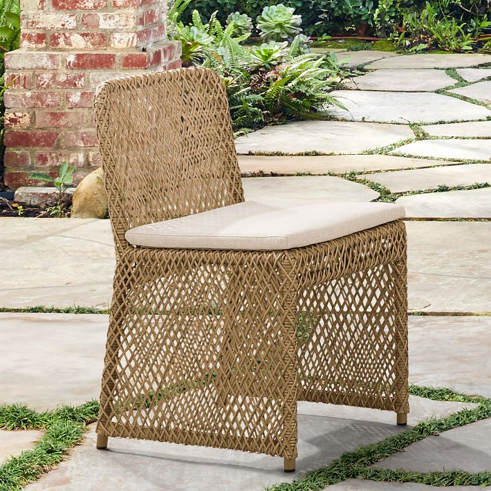 All weather wicker dining chairs discount