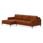 Harper Leather 2-Piece Chaise Sectional (106&quot;&ndash;116&quot;)