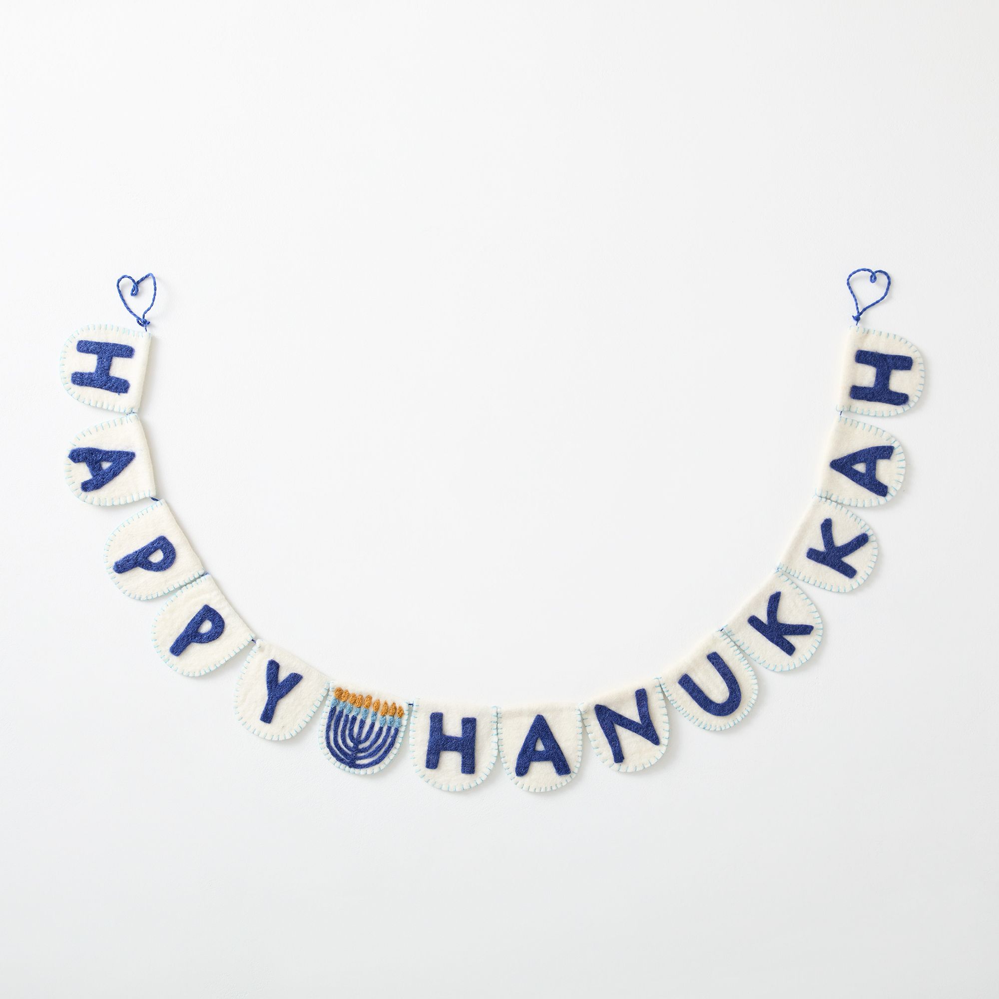 Happy Hanukkah Felt Garland | West Elm