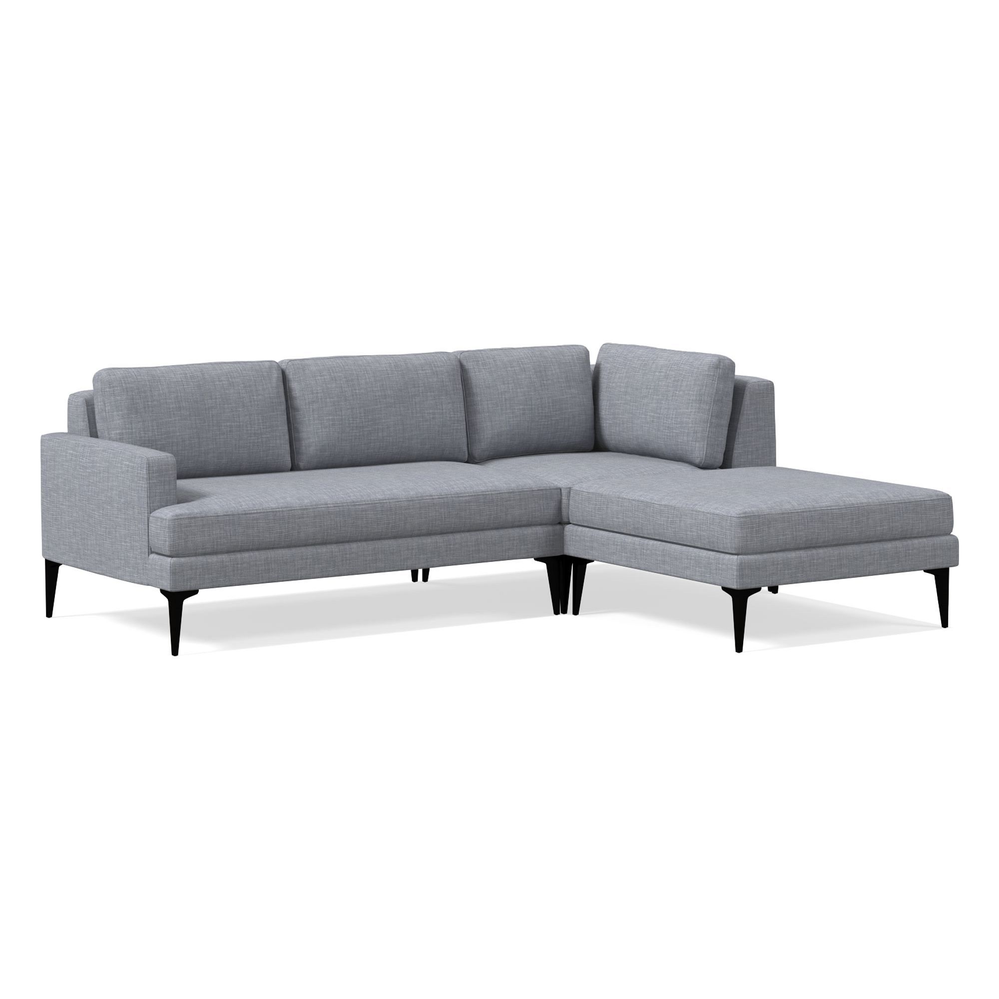 Andes 3 Piece Chaise Sectional | Sofa With West Elm