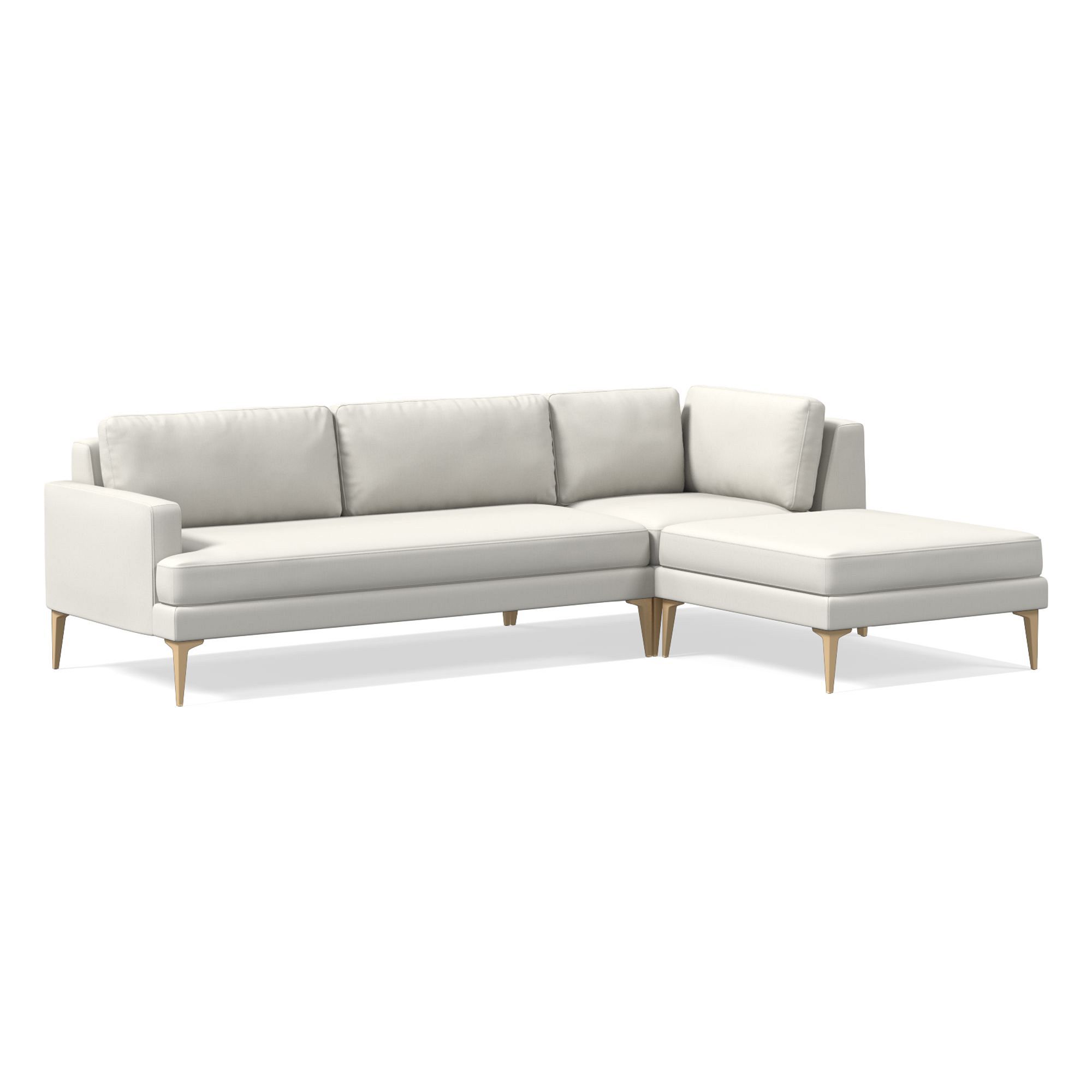 Andes 3 Piece Chaise Sectional | Sofa With West Elm