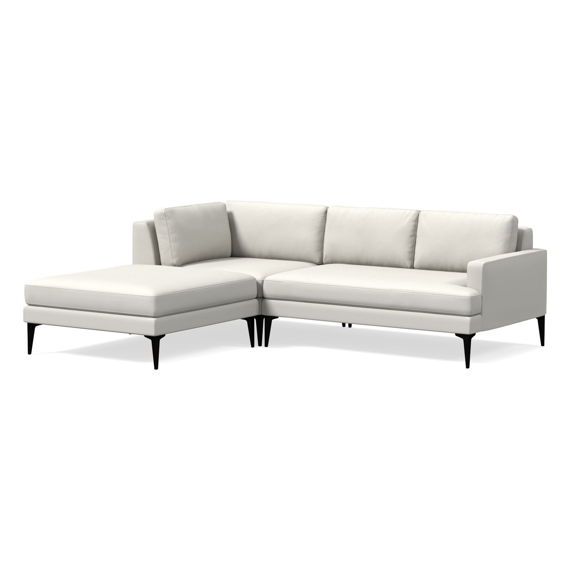 Andes 3 Piece Chaise Sectional | Sofa With West Elm