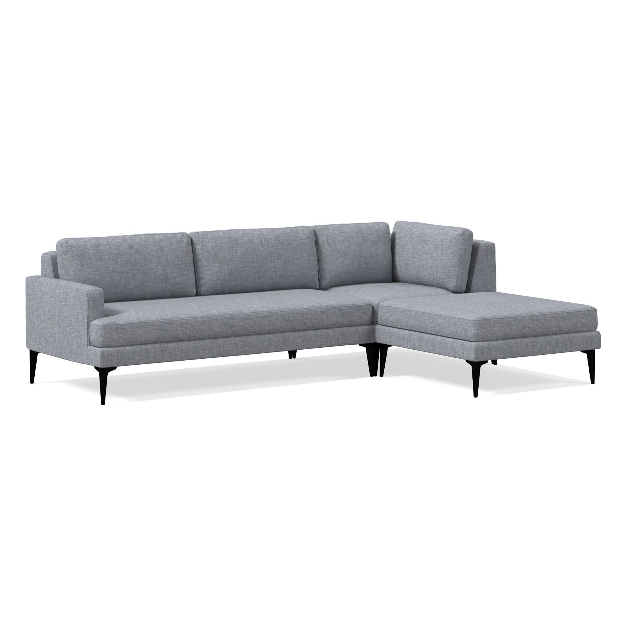 Andes 3 Piece Chaise Sectional | Sofa With West Elm