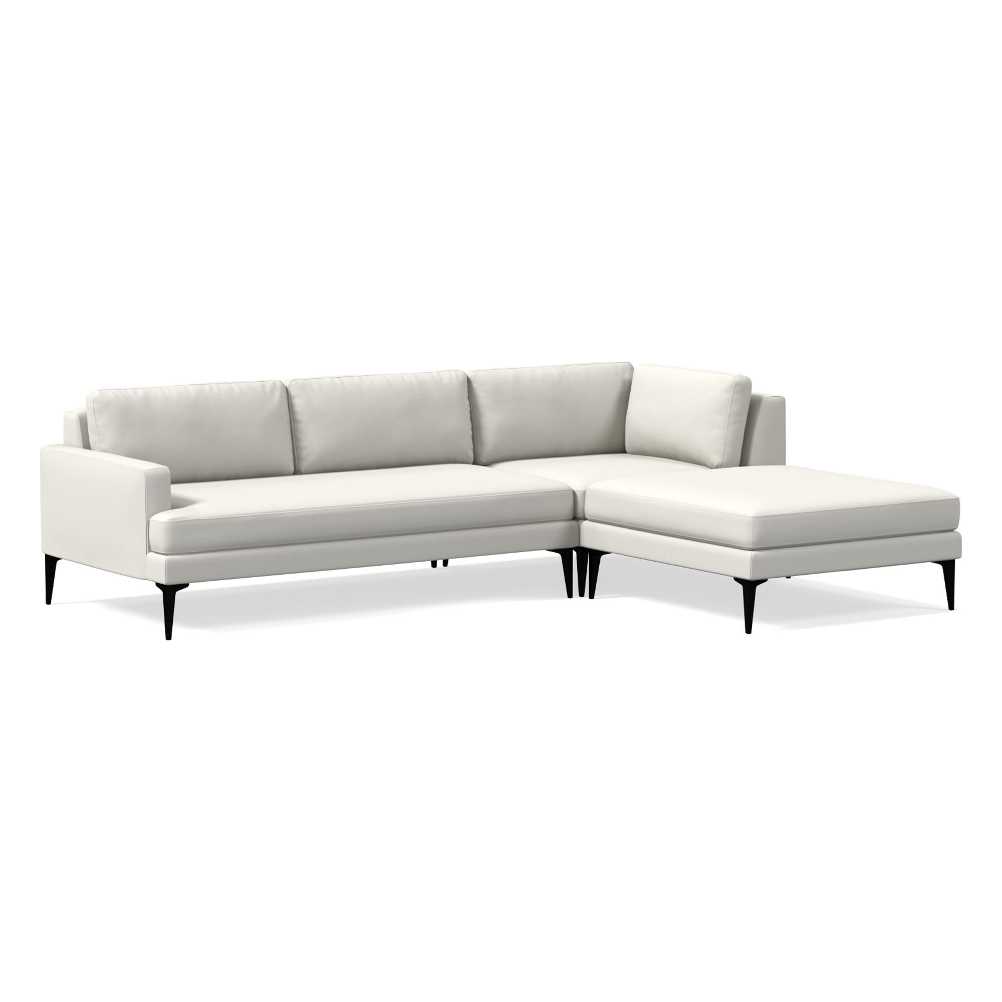 Andes 3 Piece Chaise Sectional | Sofa With West Elm