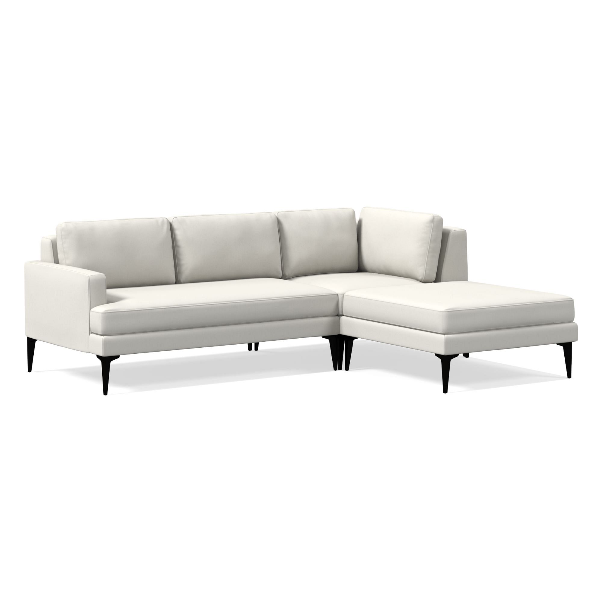 Andes 3 Piece Chaise Sectional | Sofa With West Elm