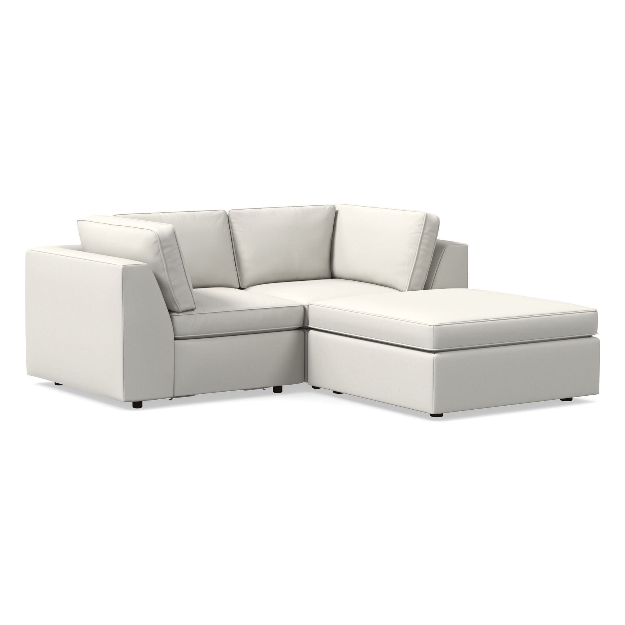 Harris 3-Piece Small Ottoman Sectional (70"–78") | West Elm