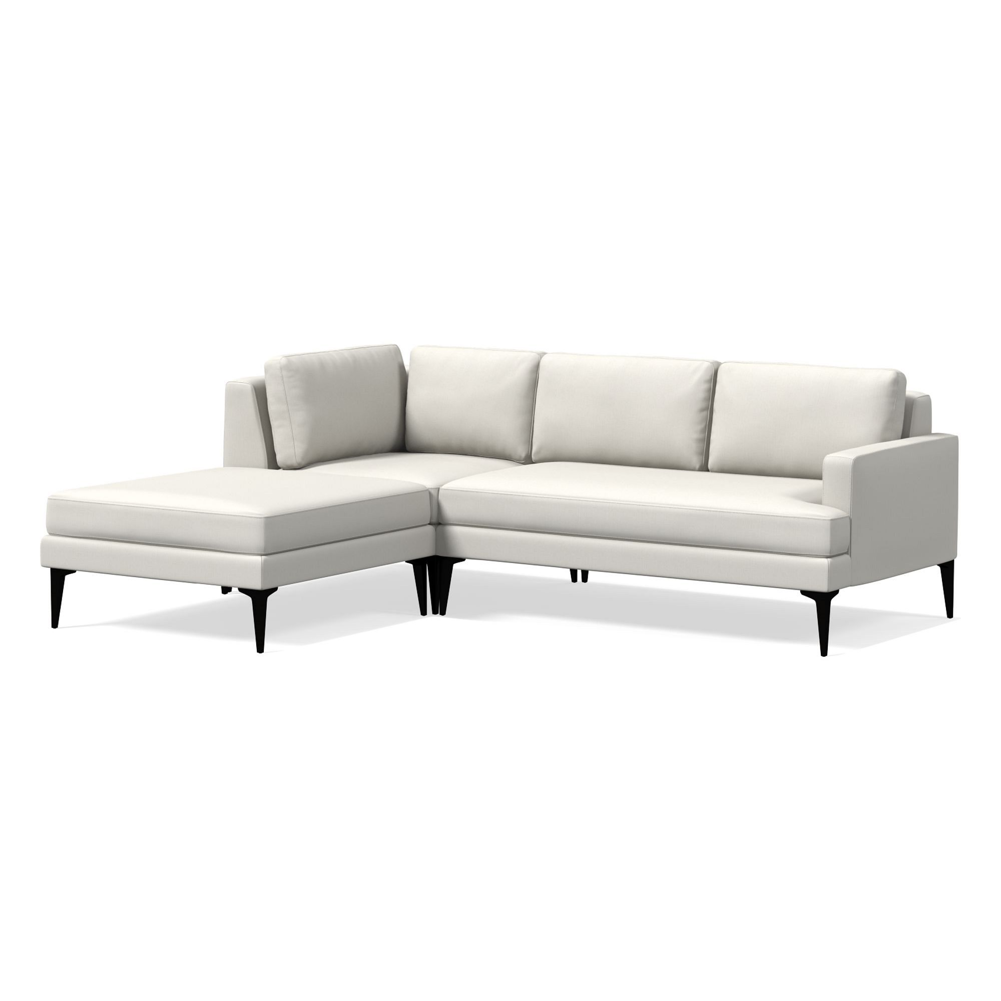 Andes 3 Piece Chaise Sectional | Sofa With West Elm