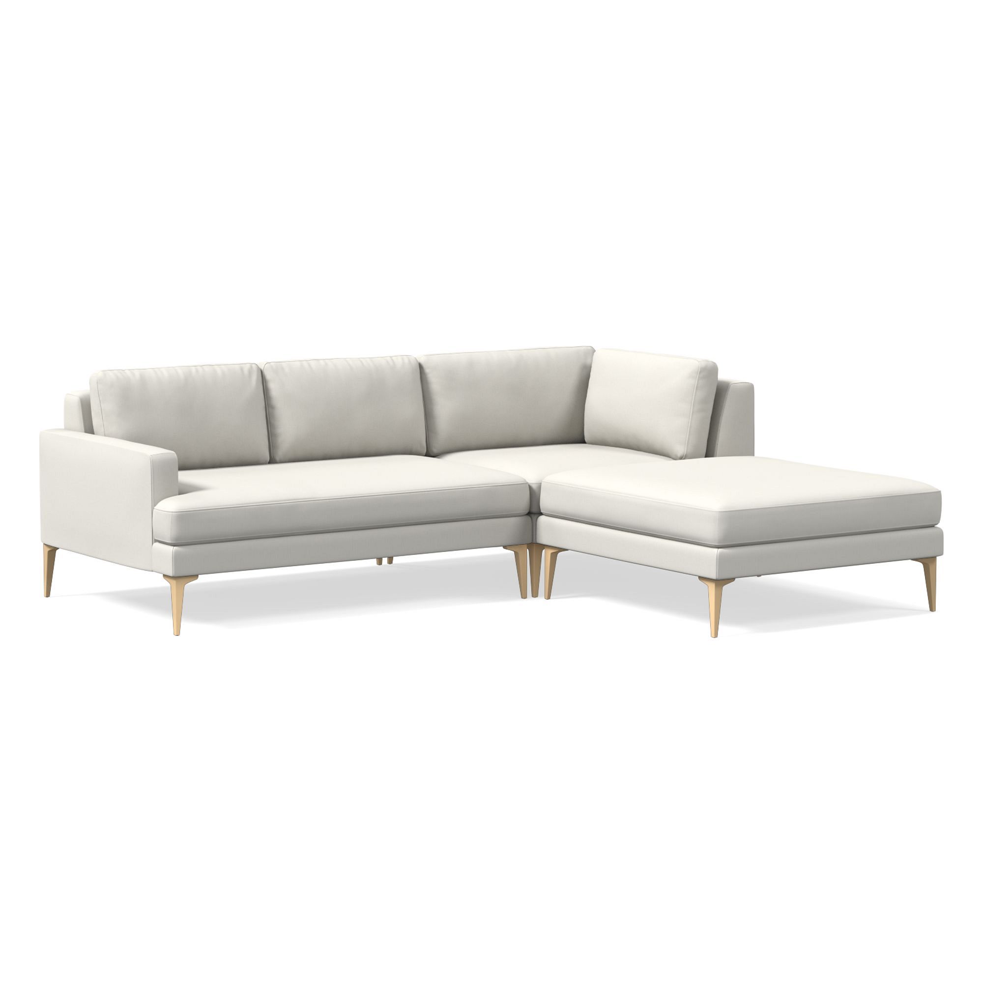 Andes 3 Piece Chaise Sectional | Sofa With West Elm