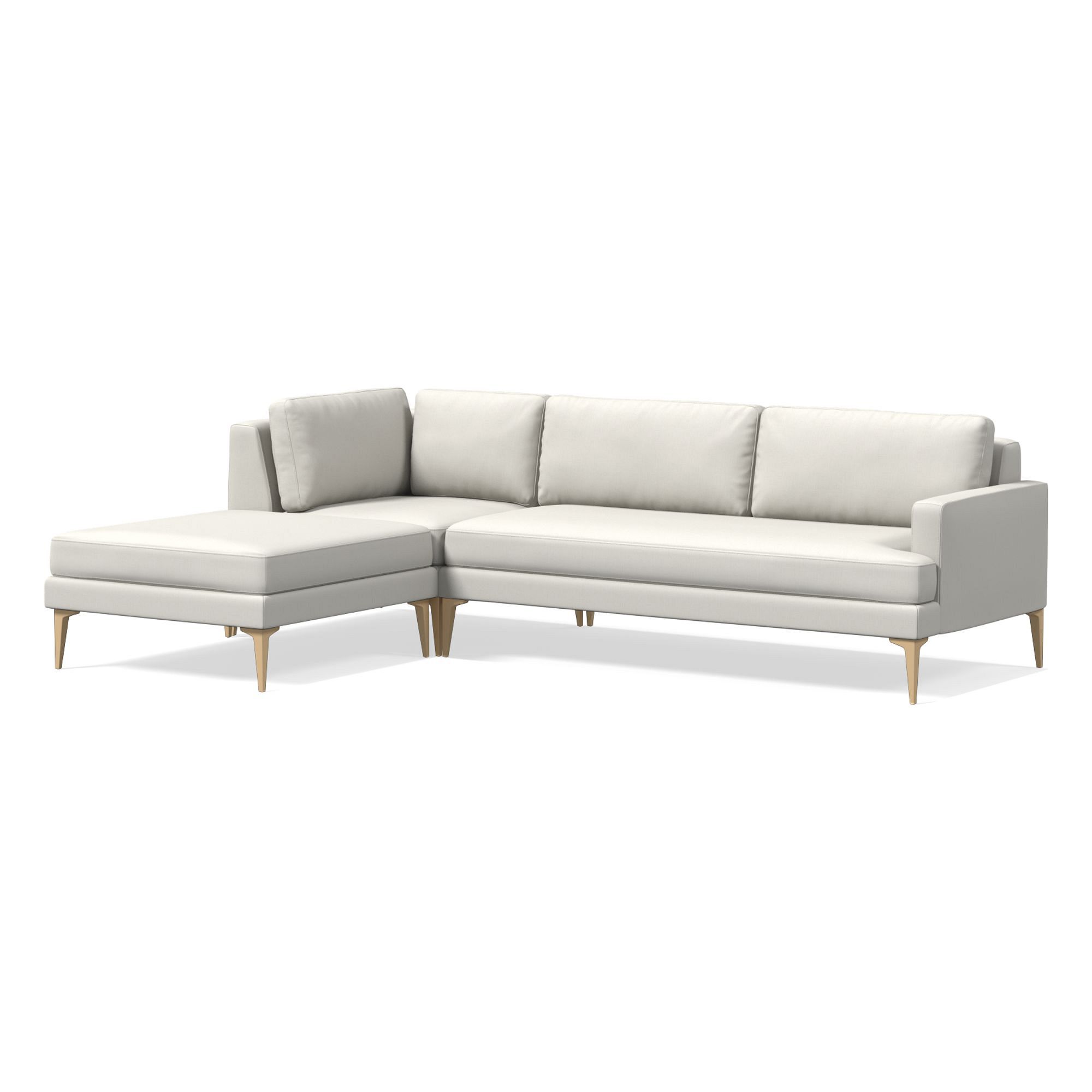 Andes 3 Piece Chaise Sectional | Sofa With West Elm