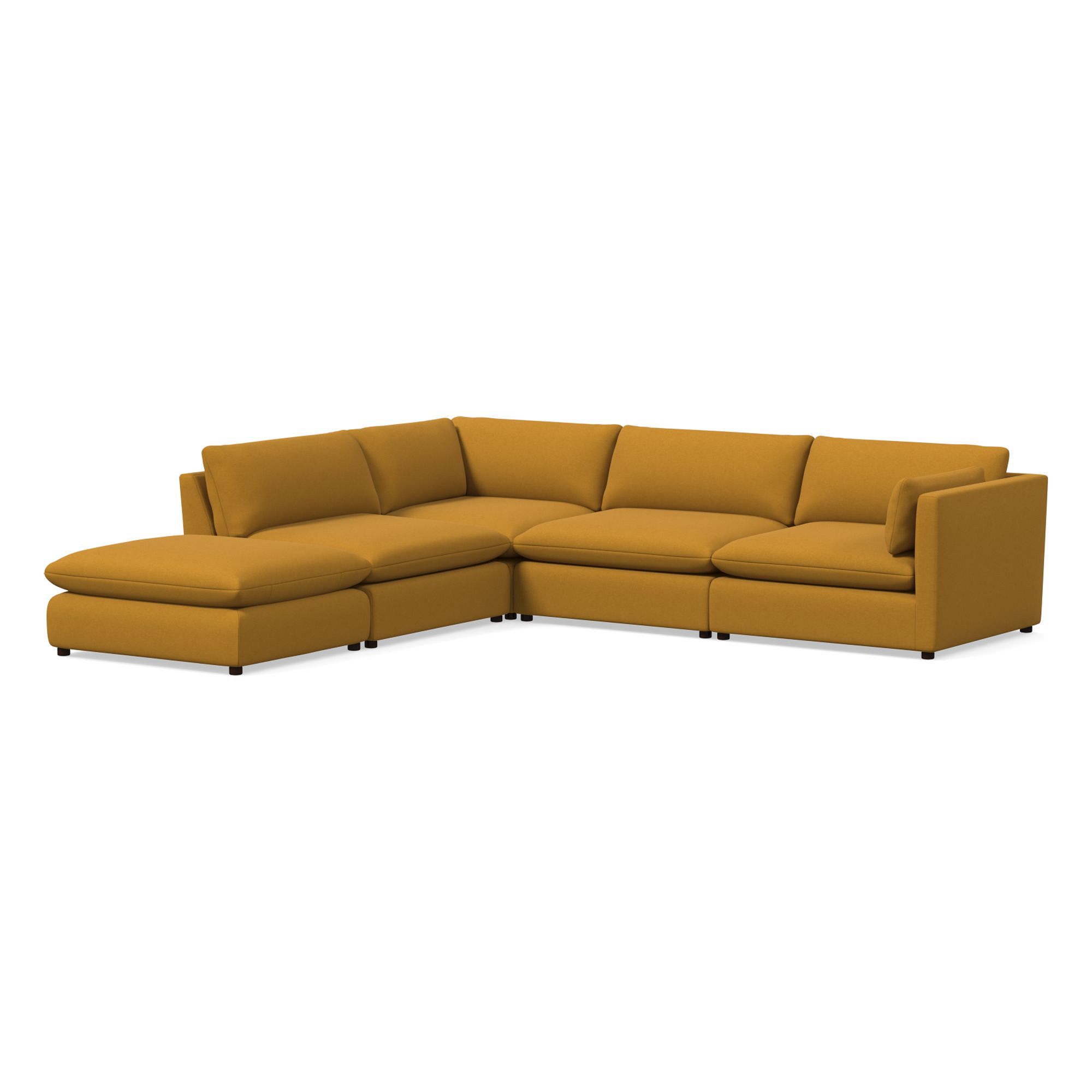 Hampton 5 Piece Chaise Sectional | Sofa With West Elm