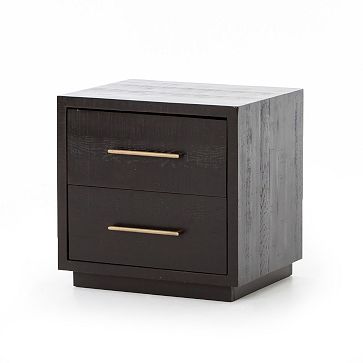 Alexa Burnished Pedestal 2-Drawer Nightstand (22