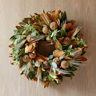 Dried Magnolia Wheat Wreath