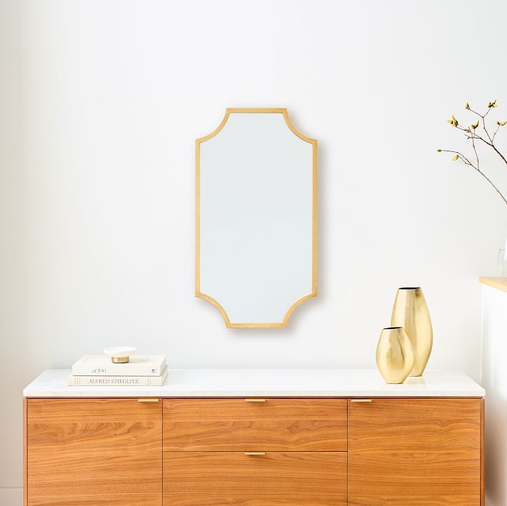 Scalloped Edge Metal Wall Mirror