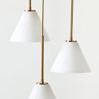 Sculptural 3-Light Cone Chandelier