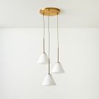 Sculptural 3-Light Cone Chandelier