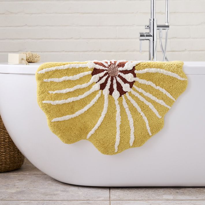 Poppy Floral Bath Mat | West Elm