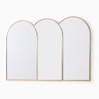 Triple Arched Metal Frame Wall Mirror