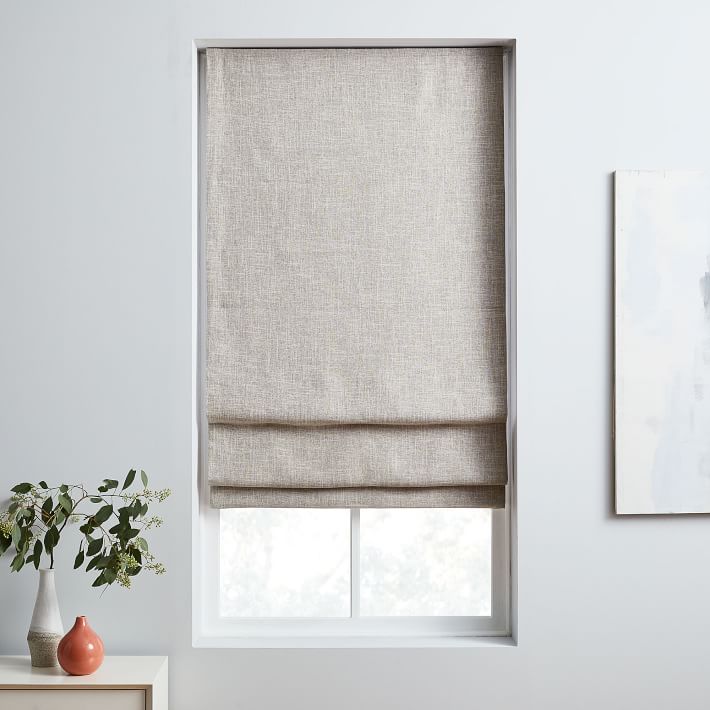 Crossweave Cordless Roman Shades Blackout Lining