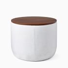 Upholstered Round Storage Ottoman