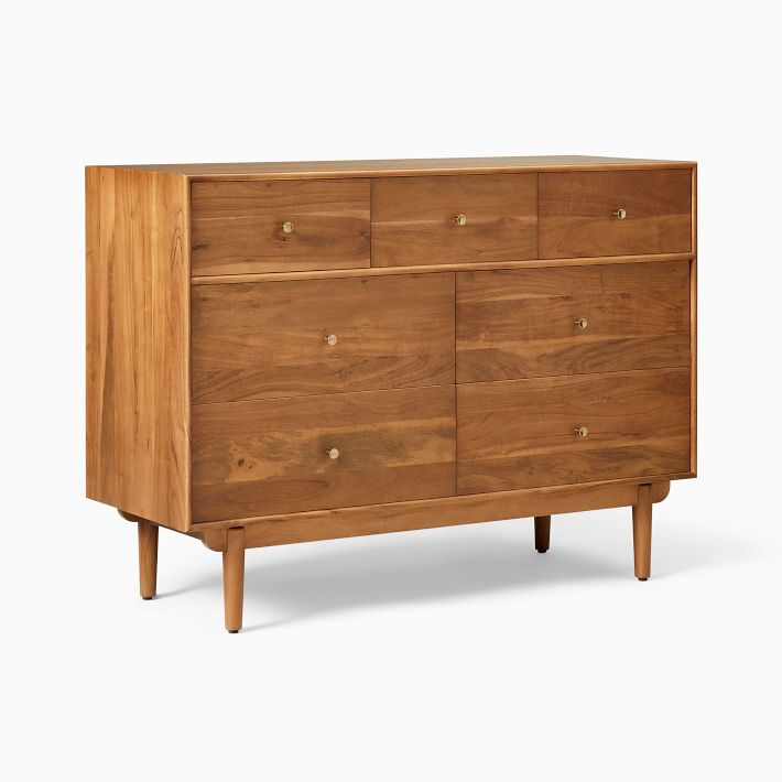 Keira Solid Wood Narrow 7 Drawer Dresser 48