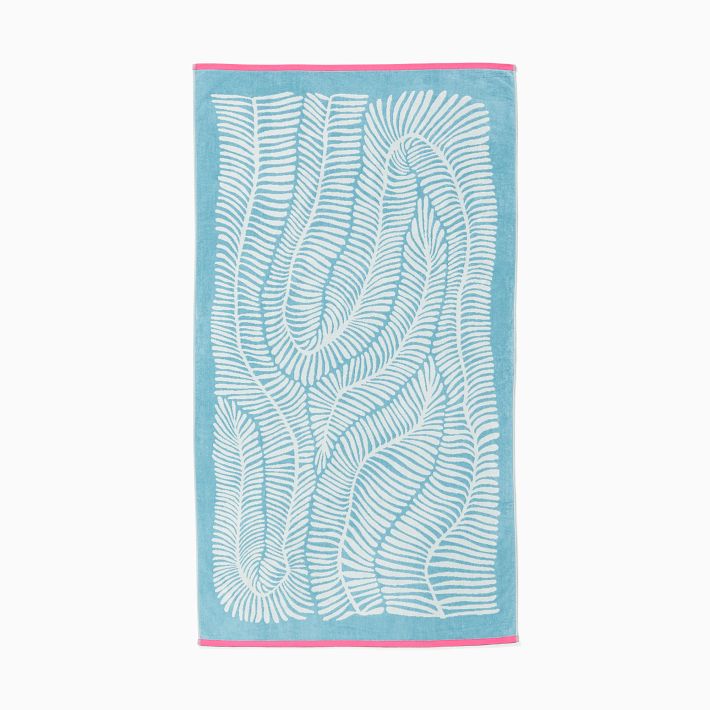 Trailing Ferns Beach/Pool Towel - Lagoon