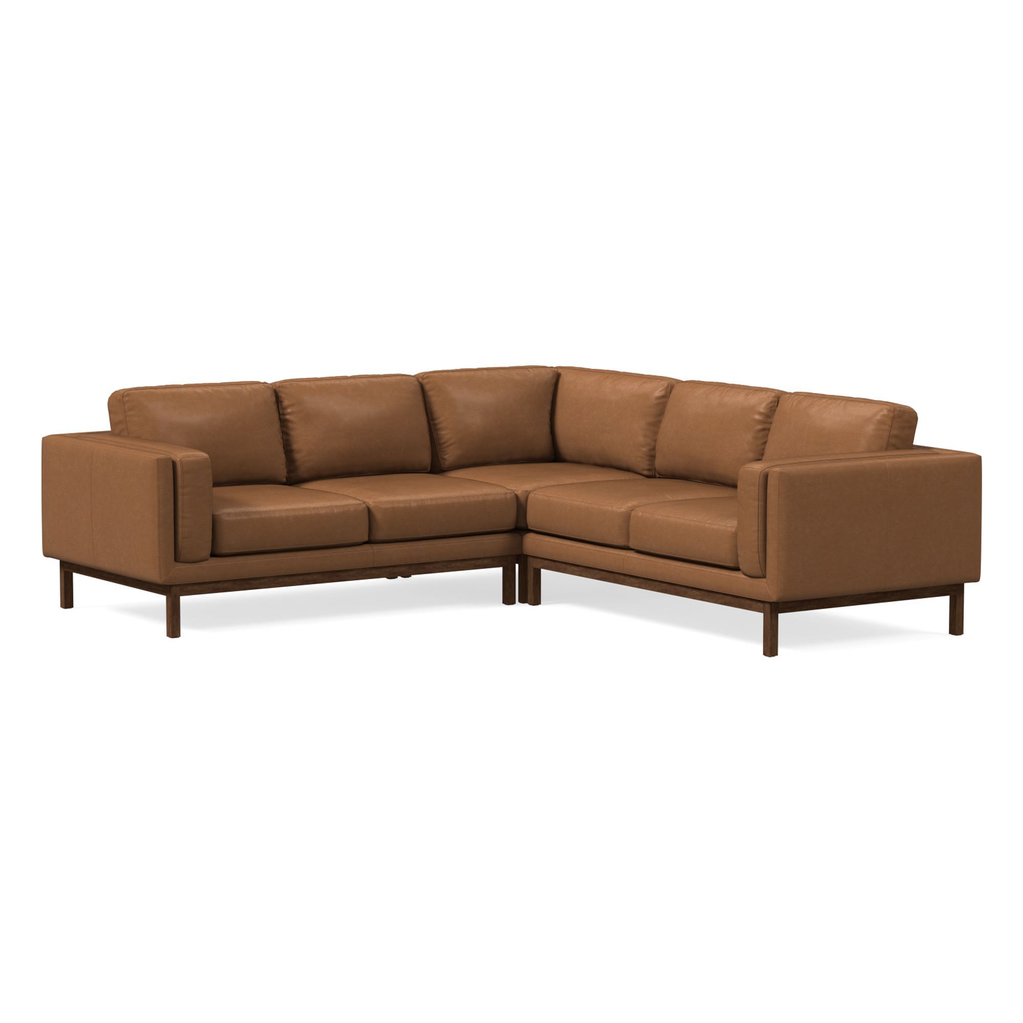 Dekalb Leather L-Shaped Sectional | Sofa With Chaise West Elm