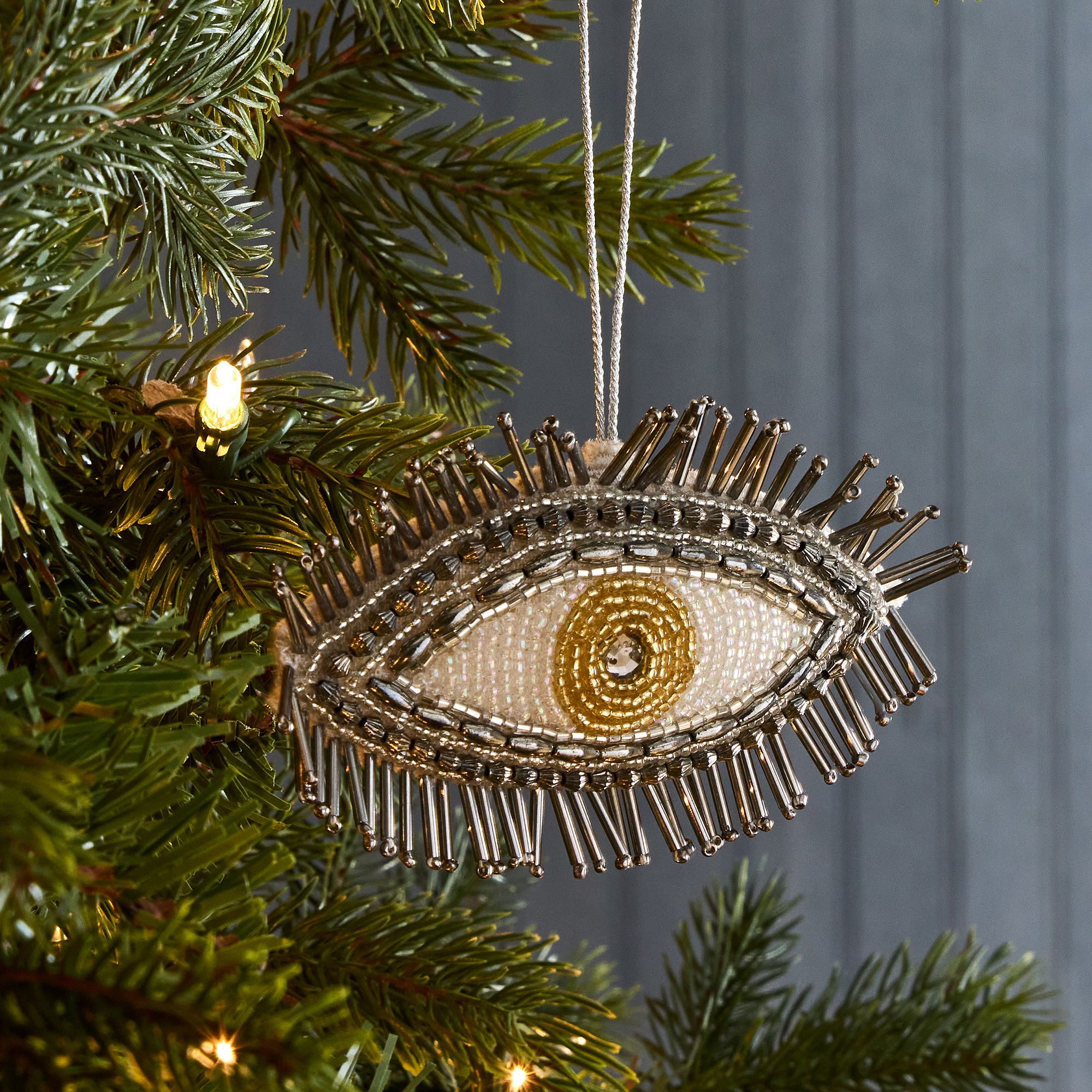 Beaded Evil Eye Ornament | West Elm