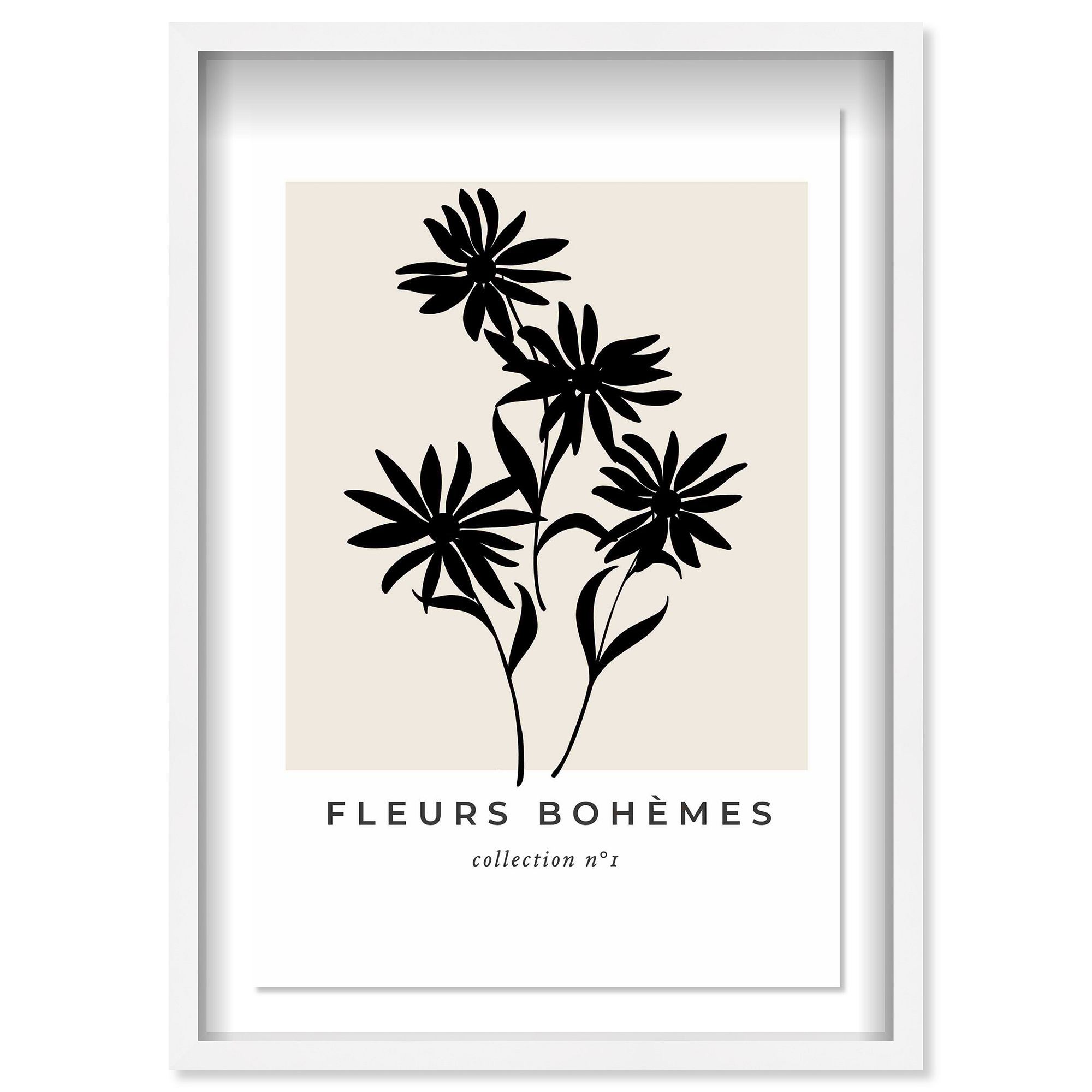 Oliver Gal Fleurs Bohemes Daisies Framed Shadowbox Wall Art, 16x24