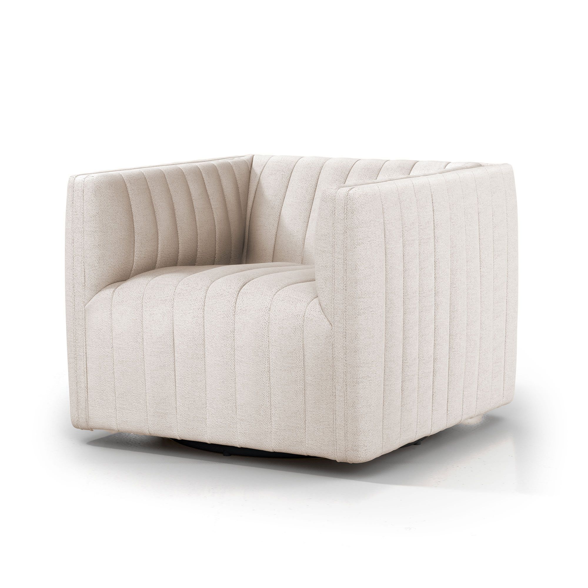 Anniina Channeled Swivel Chair | West Elm